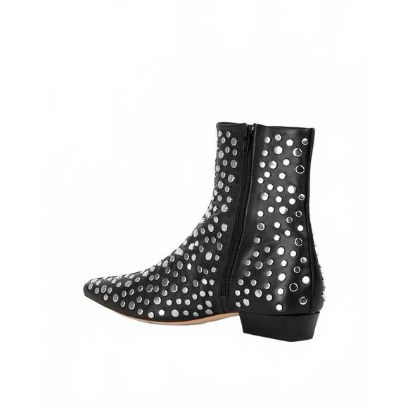 NEW STAUD women's wally flat ankle boot in black - Picture 3 of 7